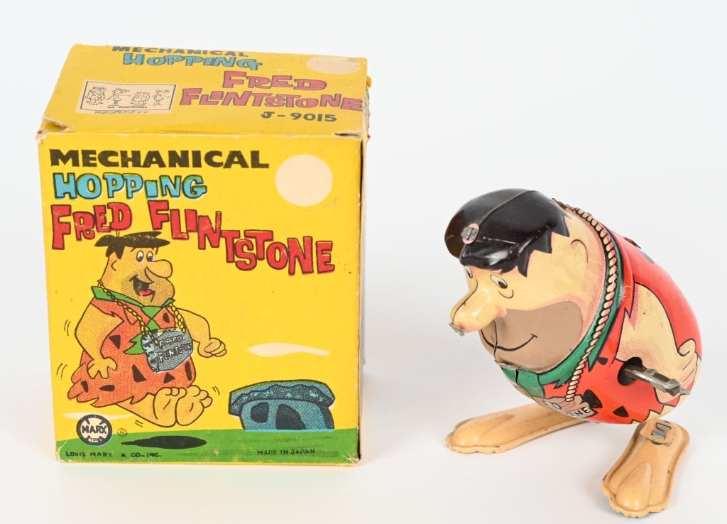 MARX WINDUP HOPPING FRED FLINTSTONE w/ BOX (1 of 8)