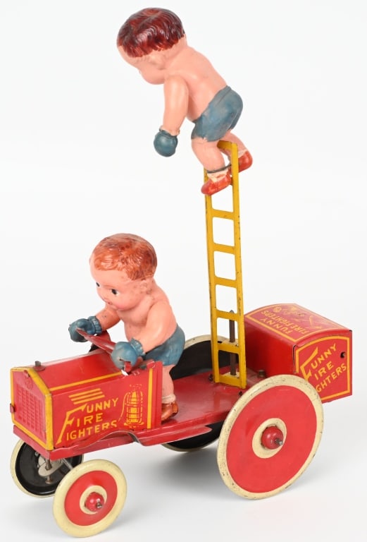 MARX WINDUP FUNNY FIRE FIGHTERS w/ BOXERS (1 of 4)