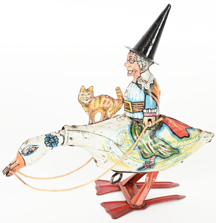 MARX WINDUP WITCH ON GOOSE (1 of 3)