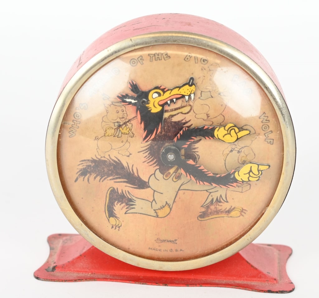 INGERSOLL BIG BAD WOLF ALARM CLOCK (1 of 2)