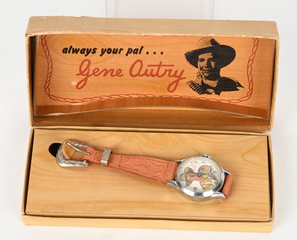 GENE AUTRY SIX SHOOTER WATCH w/ BOX (1 of 3)