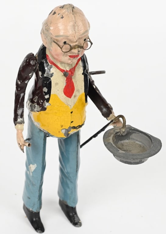 GERMAN HAND PAINTED TIN W/U FOXY GRANDPA (1 of 6)
