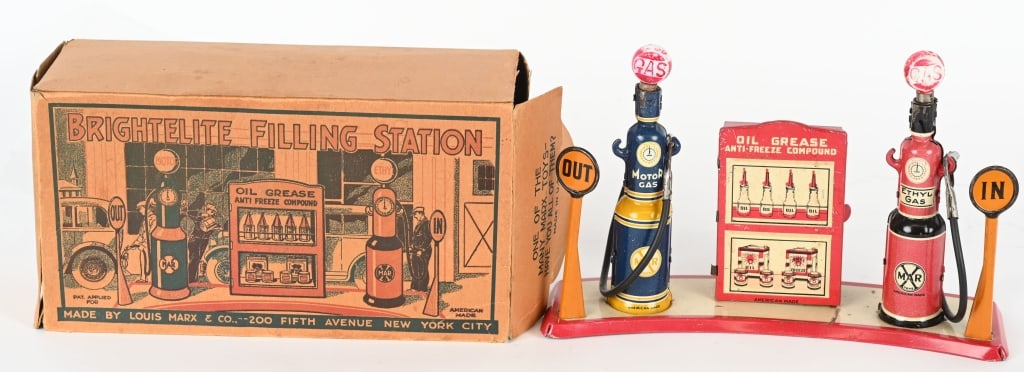 MARX BRIGHTELITE FILLING STATION w/ BOX (1 of 7)