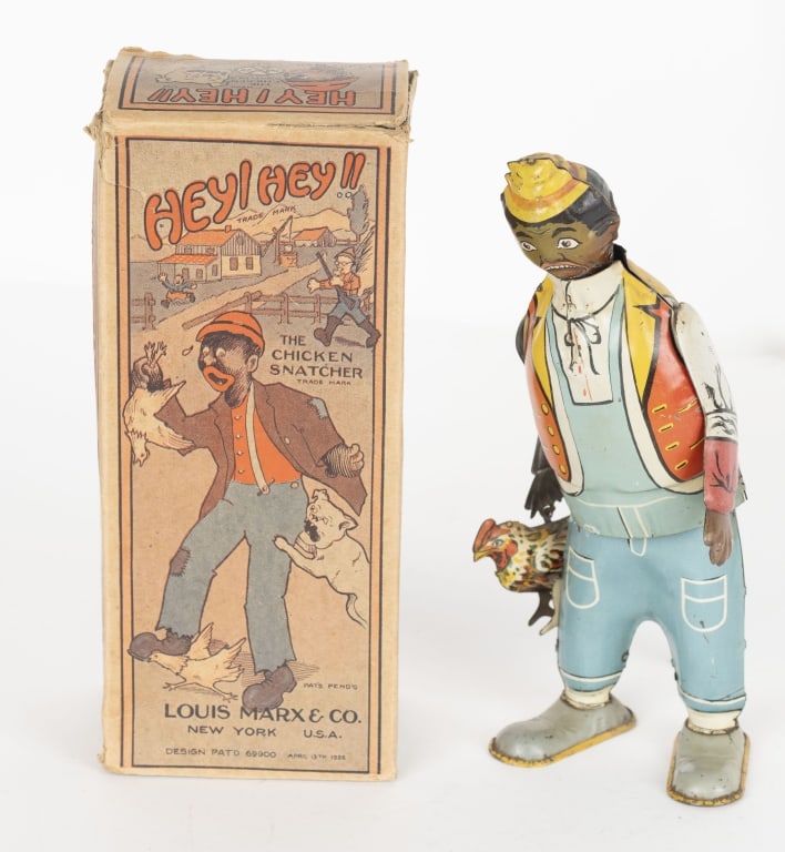 MARX TIN WINDUP HEY HEY CHICKEN SNATCHER w/ BOX (1 of 11)
