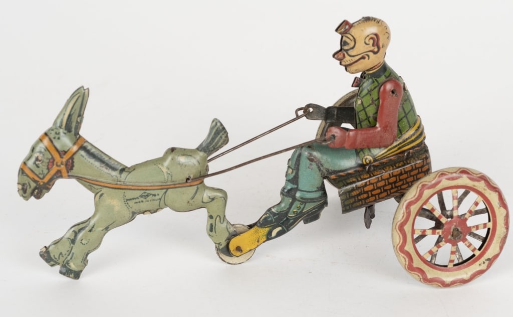 INGAP TIN WINDUP HAPPY HOOLIGAN DONKEY CART (1 of 4)