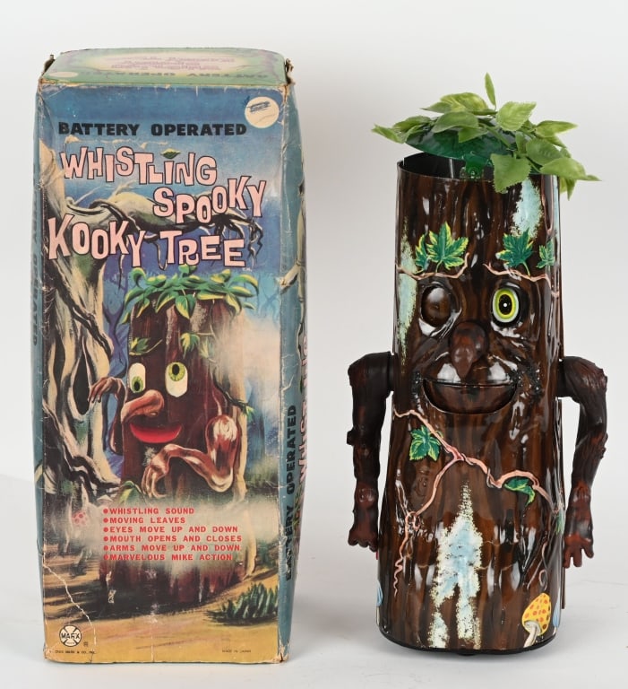 MARX BATTERY OP WHISTLING SPOOKY KOOKY TREE W/BOX (1 of 9)