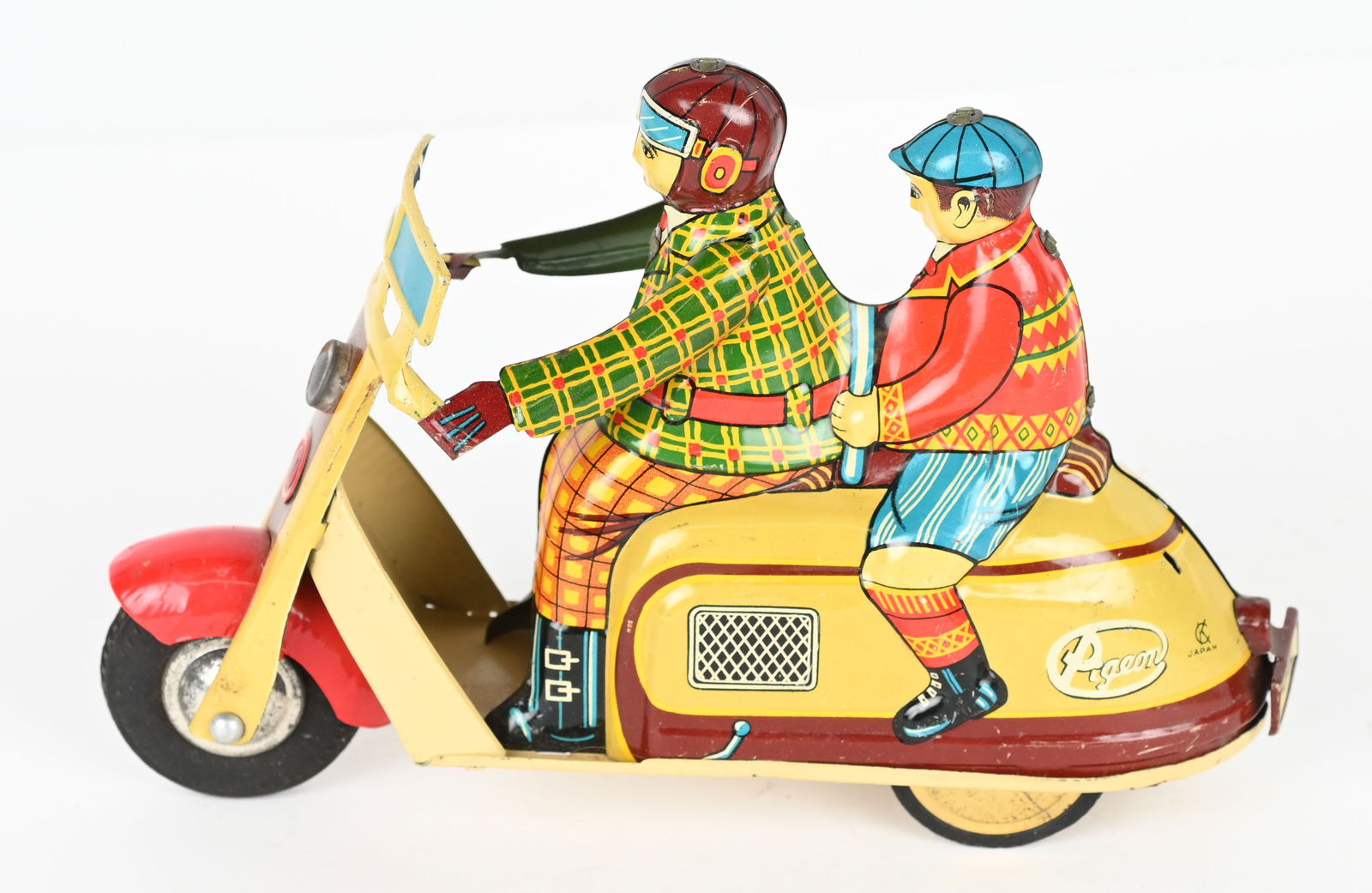 Japan Tin Friction Silver Pigeon Scooter Japan Tin Friction Silver Pigeon Scooter
