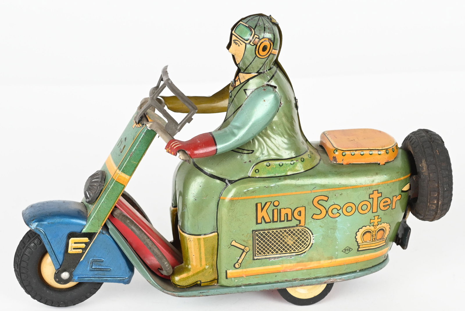 JAPAN TIN FRICTION KING SCOOTER (1 of 4)