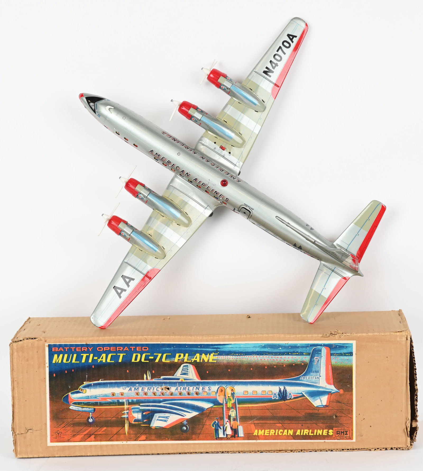 JAPAN BATTERY OP MULTI-ACT DC-7C AIRPLANE w/ BOX (1 of 10)