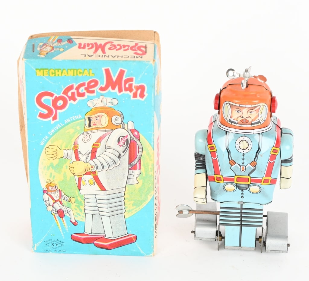 YONEYA TIN WINDUP SPACE MAN w/ BOX (1 of 6)