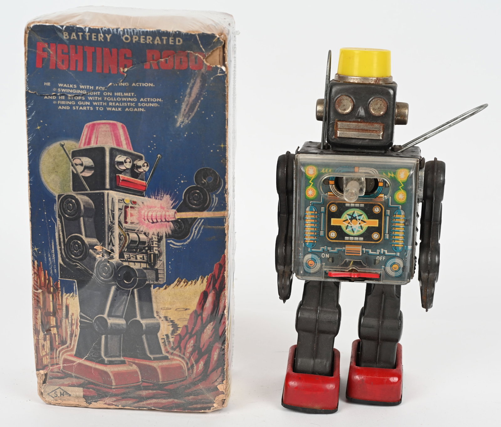 SH BATTERY OP FIGHTING ROBOT w/ BOX (1 of 8)