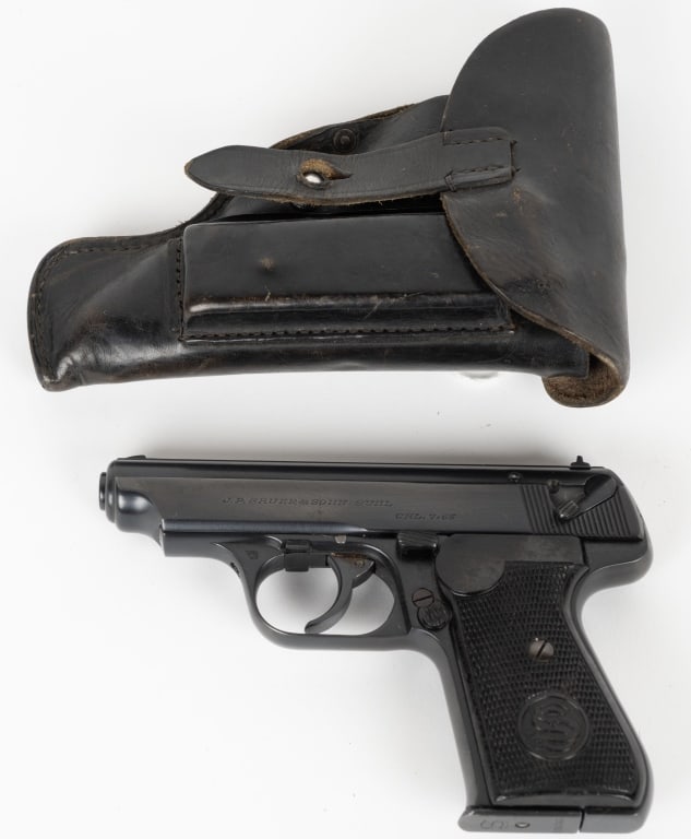 WW2 GERMAN POLICE MARKED JP SUAER 38H WITH RIG
