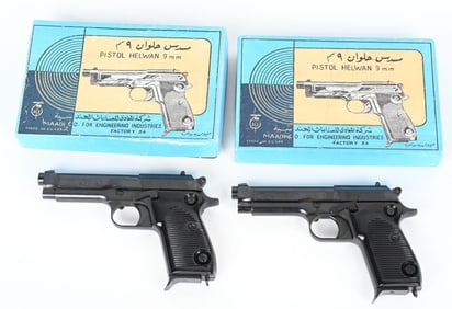 CONSECUTIVE NOS SERIAL EGYPTIAN HELWAN PISTOLS