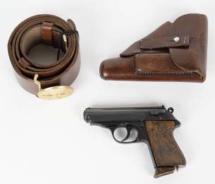 RARE PARTY LEADER WALTHER PPK WITH BELT/HOLSTER