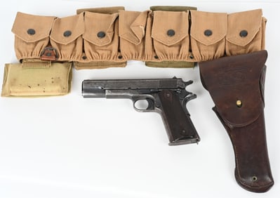 1917 COLT 1911 .45 ACP WITH FULL BELT RIG