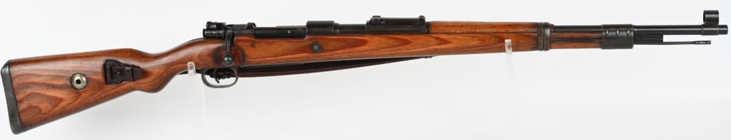 WW2 GERMAN MAUSER BYF 1944 CODE K98 MAUSER 8MM: SERIAL NUMBER: 18200. BARREL: 24". CALIBER: 8MM MAUSER. MANUFACTURED: 1944. Made at the Mauser Oberndorf facility. No import marks found. Matching serials on the receiver, rear sight, bolt release, tr