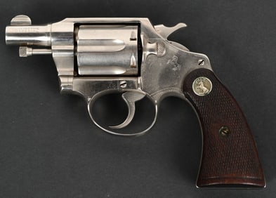 FACTORY NICKEL PRE WAR COLT DETECTIVE SPECIAL