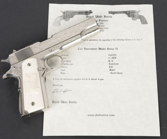 DAVID HARRIS CATTLE BRAND ENGRAVED COLT 1911 GOV'T