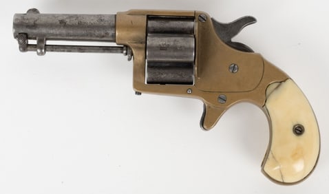 COLT CLOVERLEAF REVOLVER WITH IVORY GRIPS