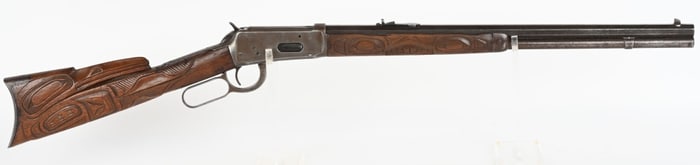 WINCHESTER MODEL 1894 SHORT RIFLE -CARVED STOCK