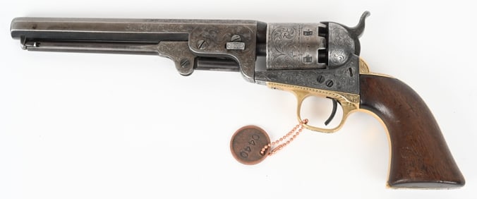 ENGRAVED COLT MODEL 1851 NAVY REVOLVER
