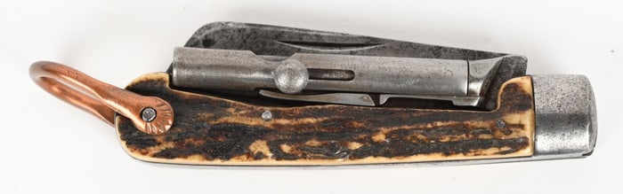RARE NOWILL MARKED FOLDING BARREL PISTOL/KNIFE