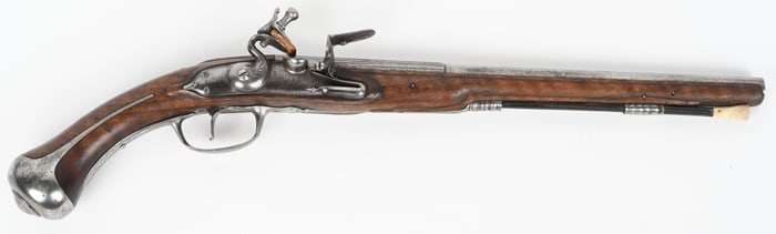 ANTIQUE ITALIAN ANZIO LETA FLINTLOCK PISTOL