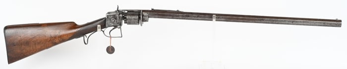 ANTIQUE L. McINTOSH PERCUSSION REVOLVING RIFLE
