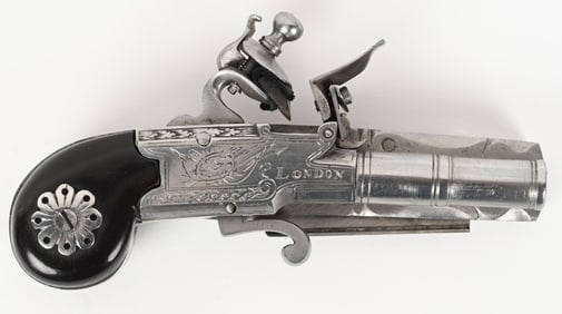 RARE LONDON MARKED FLINTLOCK DERRINGER/KNIFE
