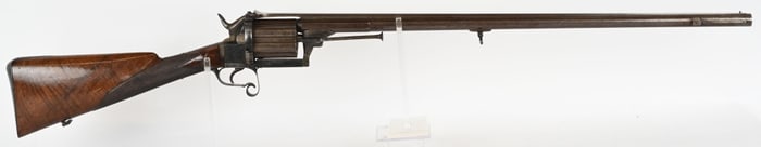 RARE 16 GAUGE PINFIRE REVOLVING SHOTGUN