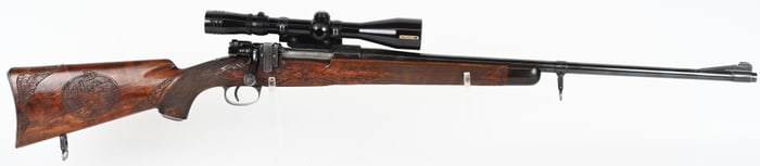FUGGER ENGRAVED & CARVED GRIFFIN & HOWE RIFLE