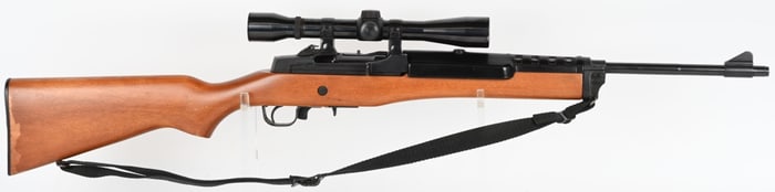 RUGER MINI-14 SEMI AUTOMATIC RIFLE WITH SCOPE