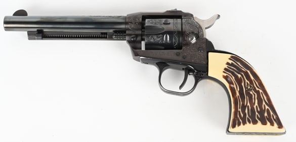 ENGRAVED RUGER SINGLE-SIX REVOLVER .22LR
