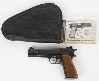 1971 BROWNING HI-POWER SEMI AUTO PISTOL 9MM LUGER