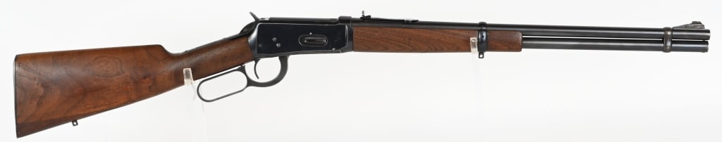 PRE WAR WINCHESTER MODEL 94 CARBINE .32 WS: SERIAL NUMBER: 1211846. BARREL: 20". CALIBER: .32 WIN SPECIAL. MANUFACTURED: 1942. Standard markings and Winchester Proofs. Blade front sight and u-notch buck horn rear. 3-holes drilled on the left si