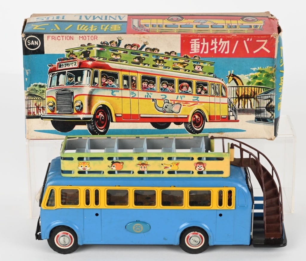 MARUSAN TIN FRICTION ANIMAL BUS w/ BOX (1 of 8)
