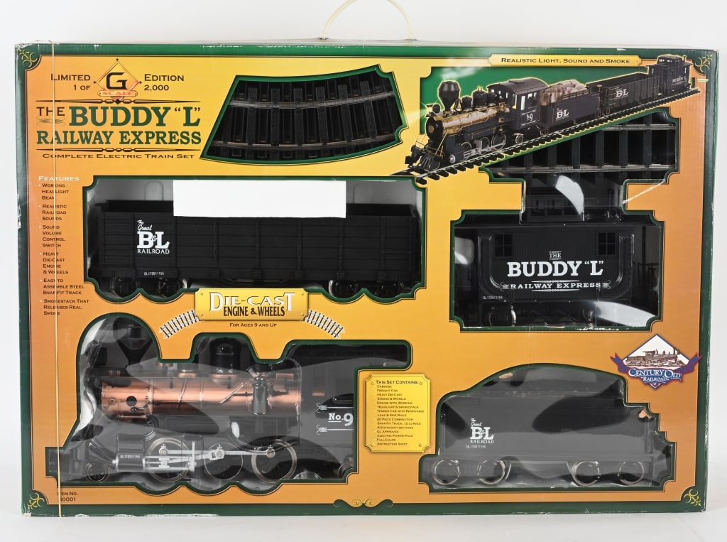BUDDY L RAILWAY EXPRESS TRAIN SET w/ BOX (1 of 6)