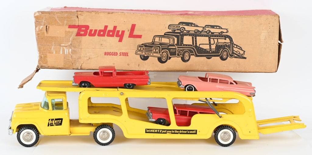 Buddy L No. 5448 Hertz Auto Hauler With Cars