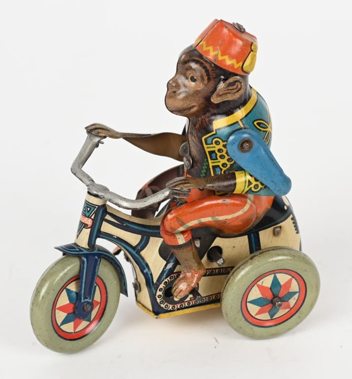 ARNOLD TIN WINDUP MONKEY TRICYCLE (1 of 4)