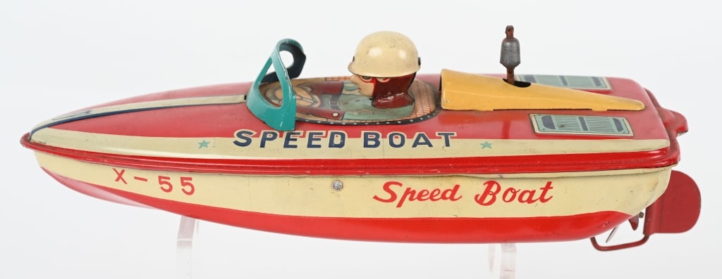 JAPAN TIN WINDUP SPEED BOAT (1 of 4)