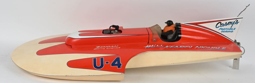48" R/C HYDROPLANE RACE BOAT w/ ZENOAH ENGINE (1 of 10)