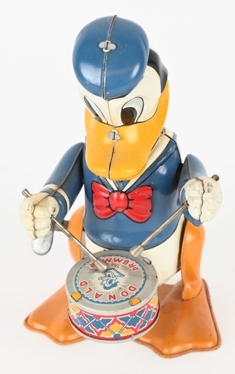LINEMAR TIN WINDUP DONALD DUCK DRUMMER (1 of 4)