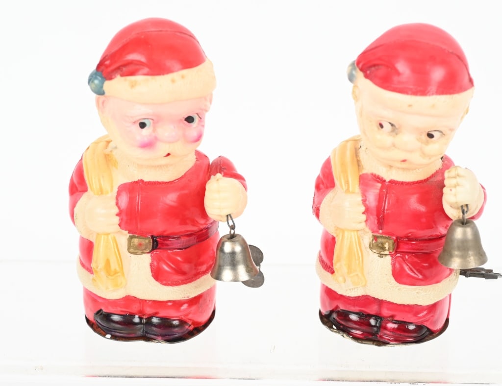2- OCCUPIED JAPAN CELLULOID WINDUP SANTA CLAUS (1 of 2)