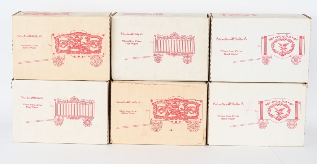 6- COLUMBINE HOBBY WILSON BROS CIRCUS WAGONS MIB (1 of 4)