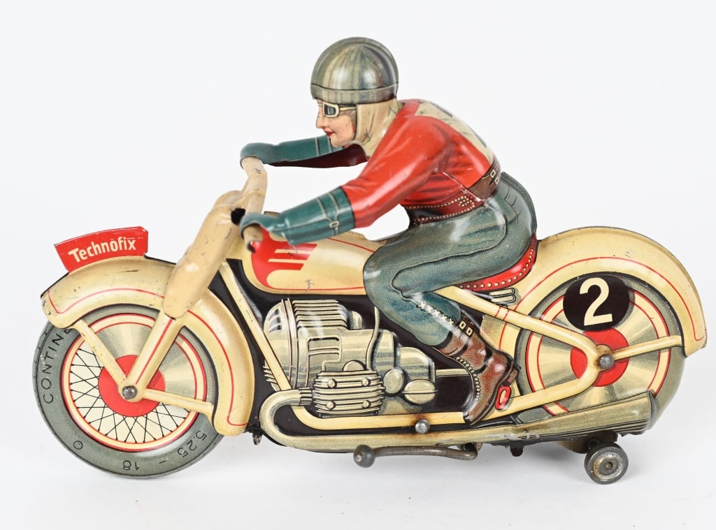 TECHNOFIX TIN WINDUP #2 RACING MOTORCYCLE (1 of 4)