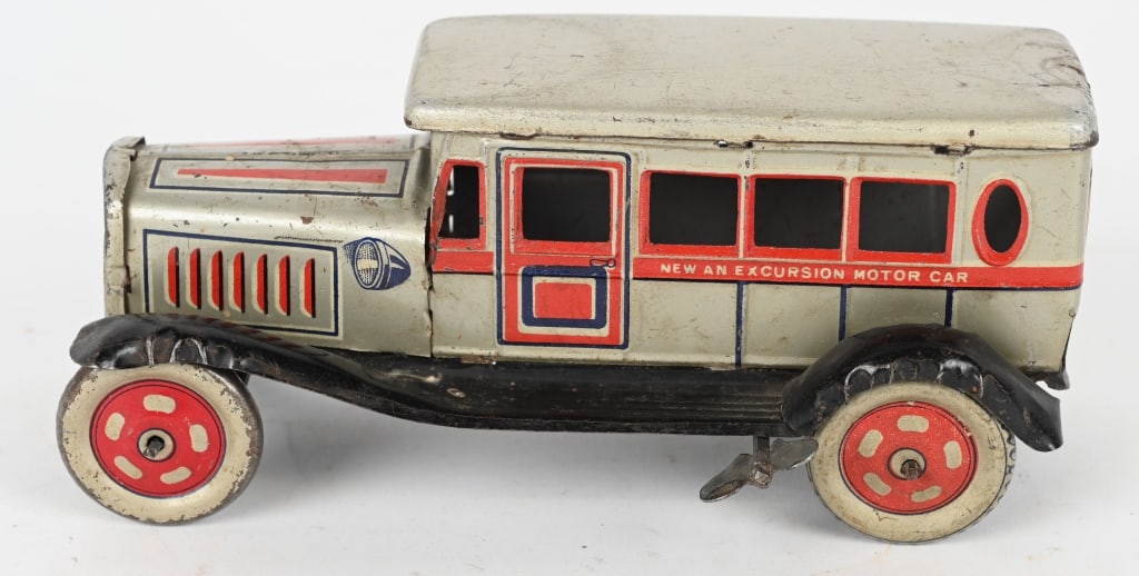 PRE WAR TIN WINDUP NEW EXCURSION BUS (1 of 6)