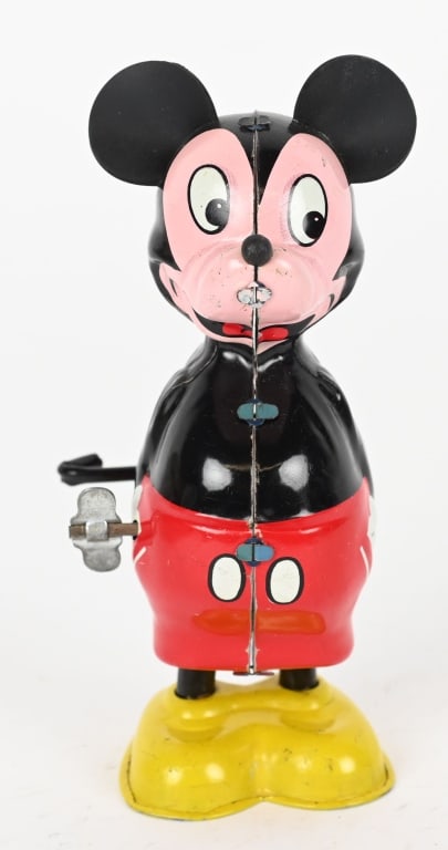 LINEMAR TIN WINDUP MICKEY MOUSE WHIRL TAIL (1 of 4)