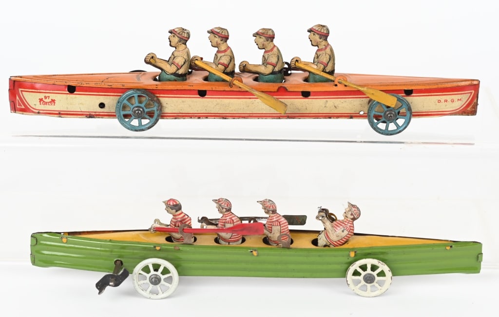 2- GERMAN TIN WINDUP SCULLS (1 of 5)