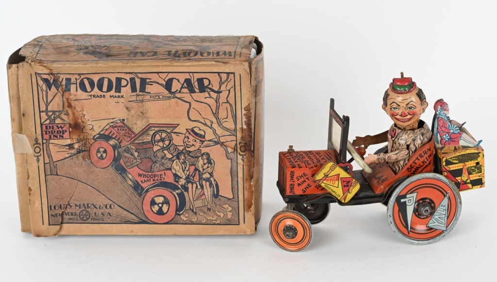 MARX TIN WINDUP WHOOPIE CAR w/ BOX (1 of 7)