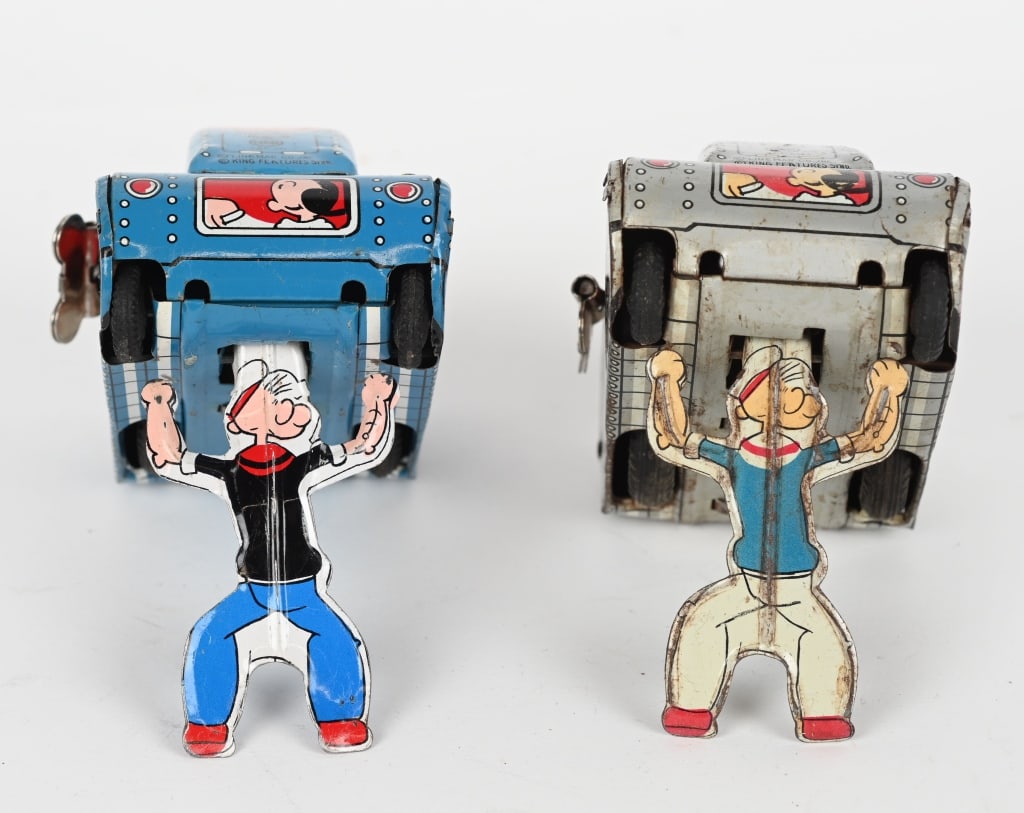 2- LINEMAR TIN WINDUP POPEYE TANKS (1 of 7)